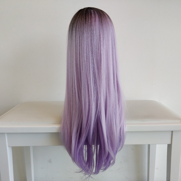 24" Light Purple Lavender with Black roots - Picture 3 of 6